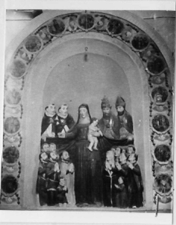 Madonna con Bambino e Santi (gruppo scultoreo) - bottega marchigiana (sec. XV)