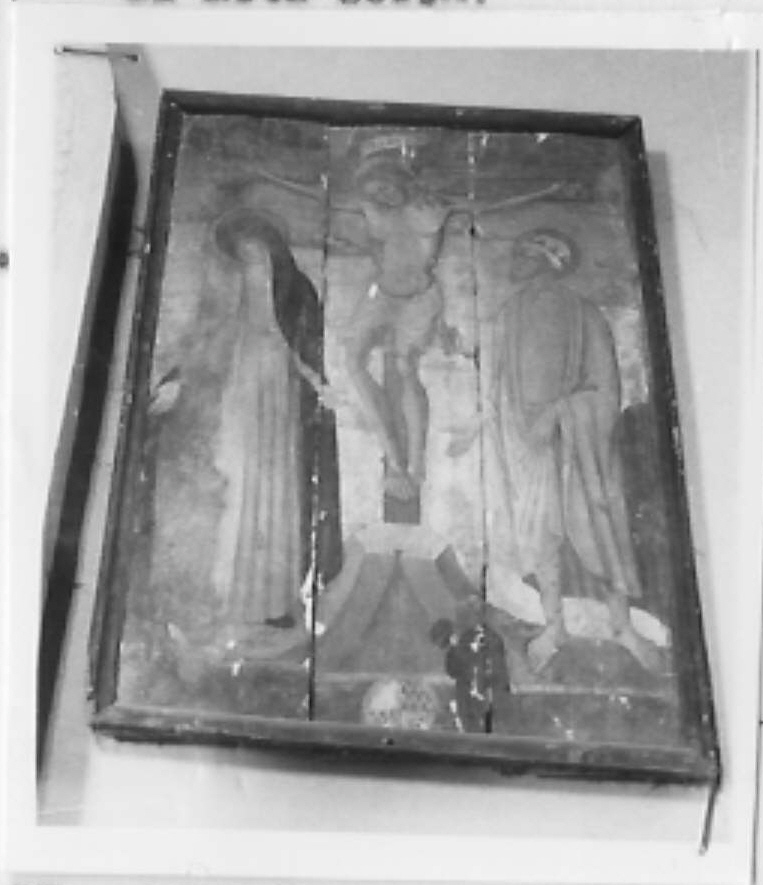 Cristo crocifisso e Santi (dipinto) - ambito marchigiano (seconda metà sec. XV)