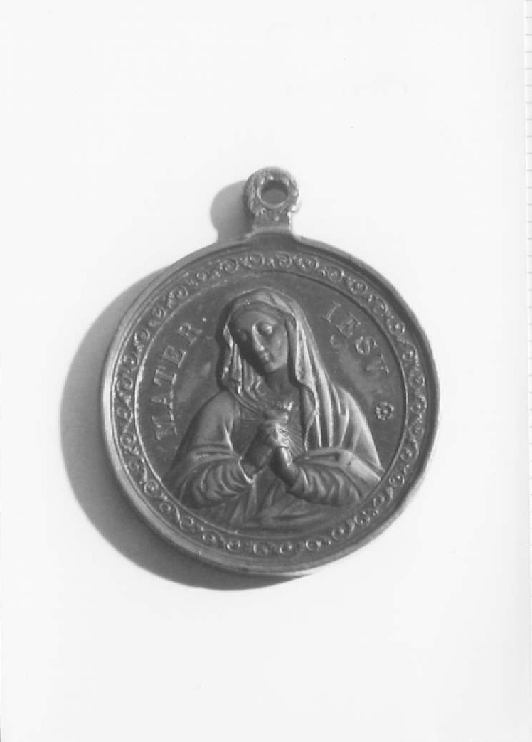 Madonna Addolorata (medaglia) - bottega italiana (sec. XIX)