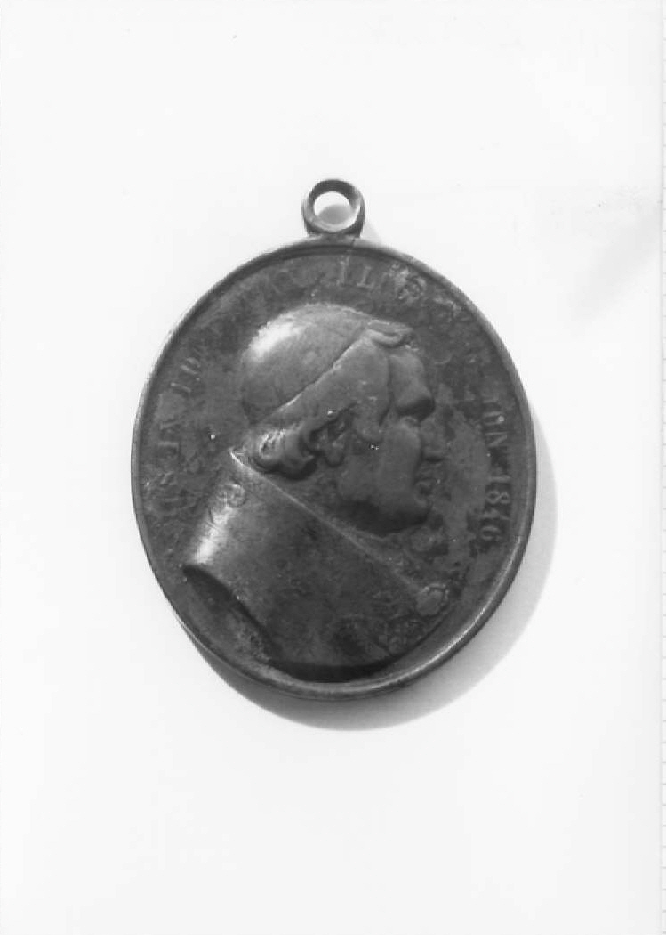 ritratto a mezza figura di Pio IX (medaglia) - bottega italiana (sec. XIX)