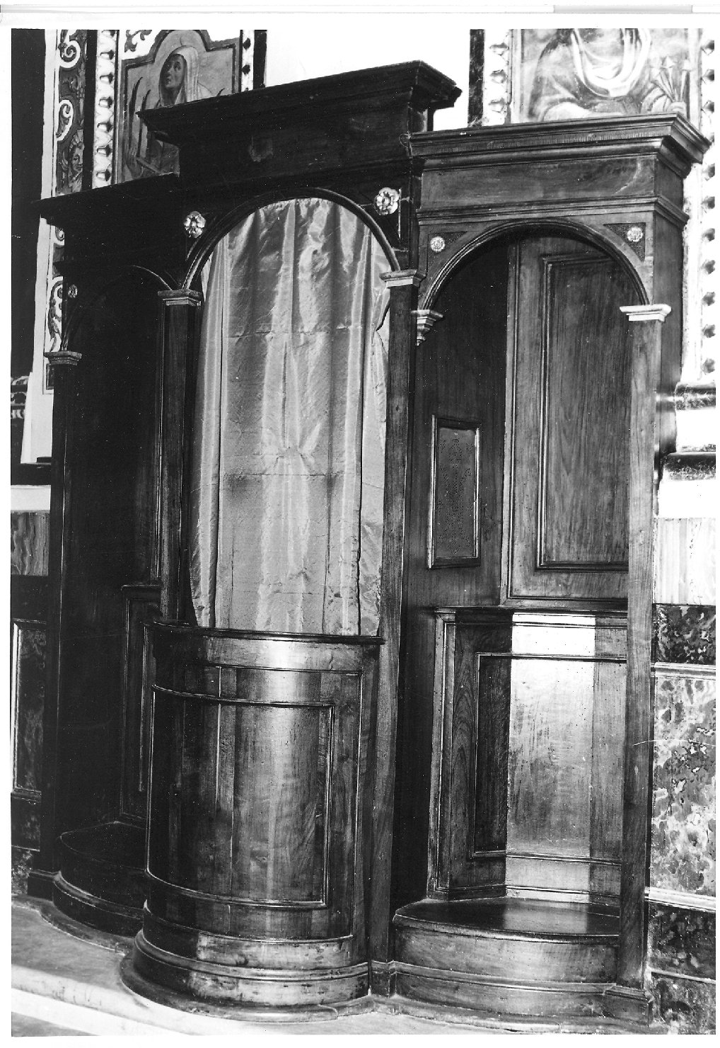 confessionale, serie - bottega marchigiana (inizio sec. XIX)