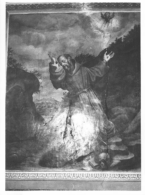 San Francesco d'Assisi riceve le stimmate (dipinto) - ambito marchigiano (sec. XVII)