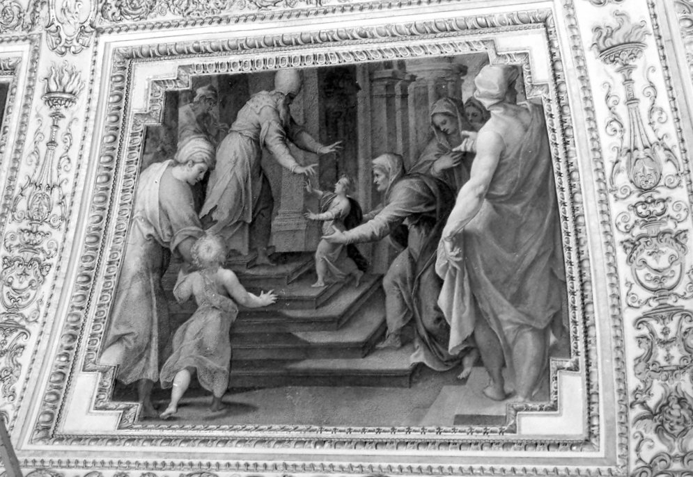 presentazione di Maria Vergine al tempio (dipinto) di Roncalli Cristoforo detto Pomarancio (sec. XVII)
