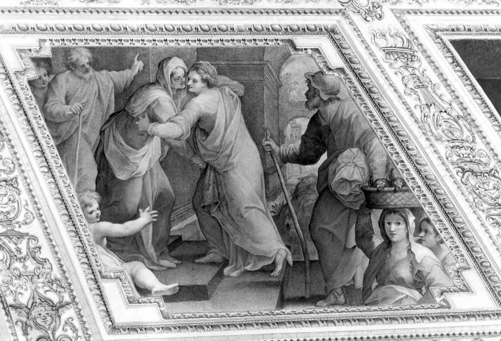 visitazione (dipinto) di Roncalli Cristoforo detto Pomarancio (sec. XVII)