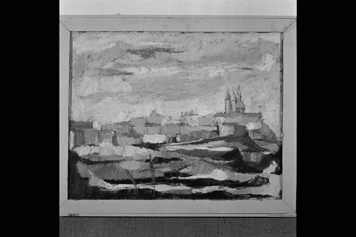 veduta di Macerata (dipinto) di Tognetti Graziella (sec. XX)