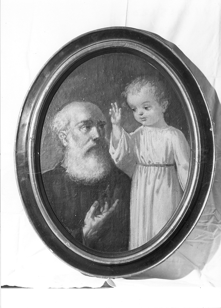 Gesù Bambino e un Santo (dipinto) - ambito marchigiano (prima metà sec. XX)