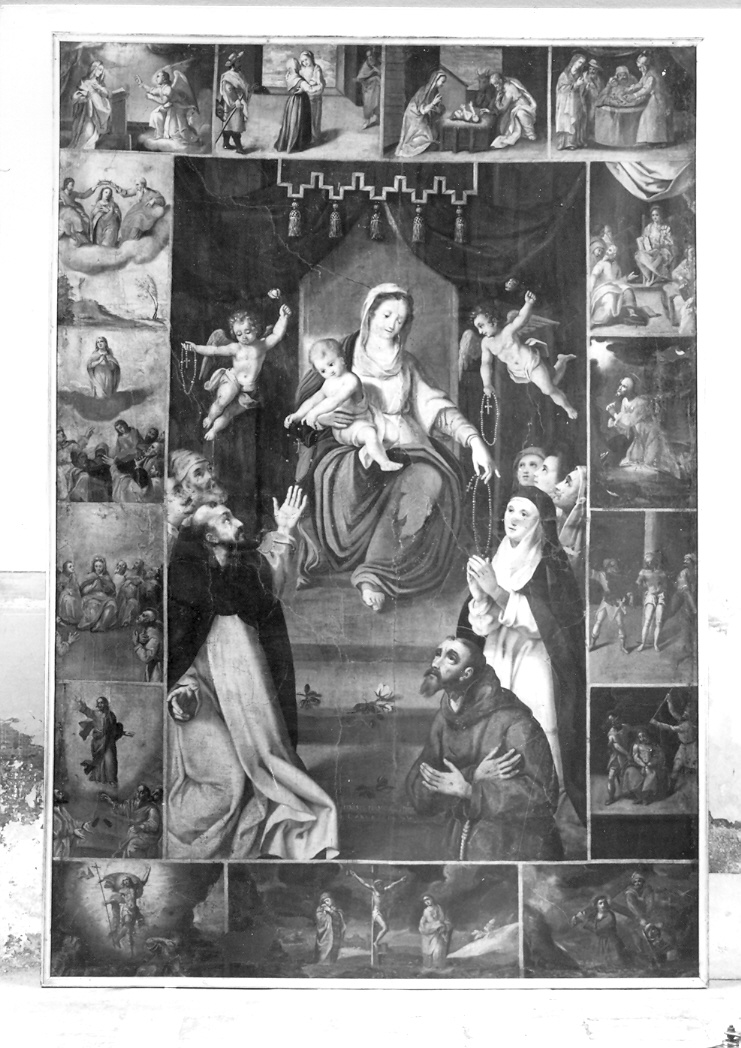 Madonna in trono con Bambino e Santi (dipinto) di Schayck Ernst van (sec. XVII)