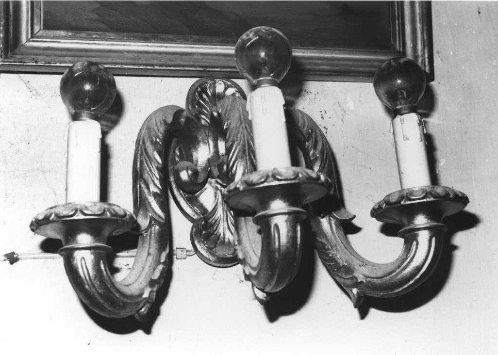 candeliere da parete, serie - bottega marchigiana (sec. XIX)