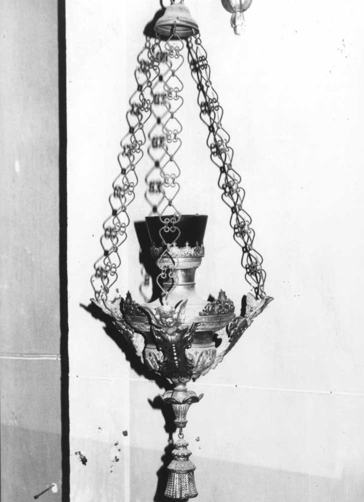 lampada - a vaso, coppia - bottega marchigiana (fine/inizio secc. XIX/ XX)