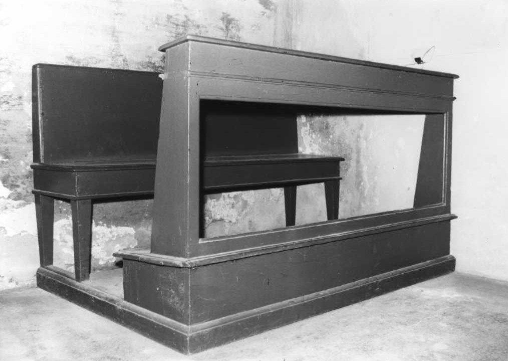 panca con inginocchiatoio, coppia - bottega marchigiana (sec. XIX)