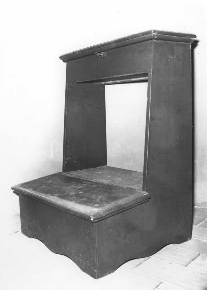 inginocchiatoio - a montanti sagomati - bottega marchigiana (sec. XIX)