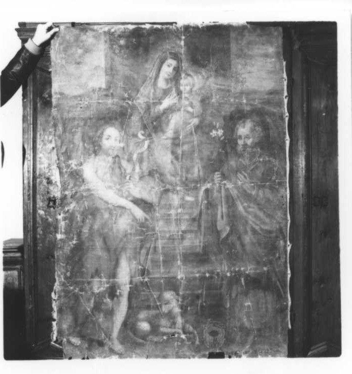 Sacra Famiglia con San Giovanni Battista (dipinto) - ambito veneto (fine sec. XVI)