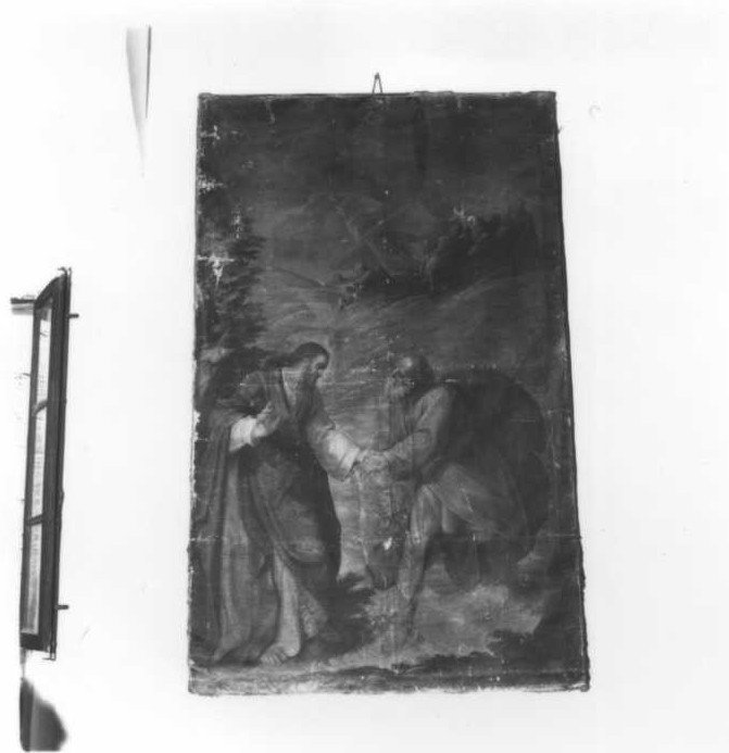 Cristo fa camminare San Pietro sull'acqua (dipinto) - ambito romano (fine sec. XVI)