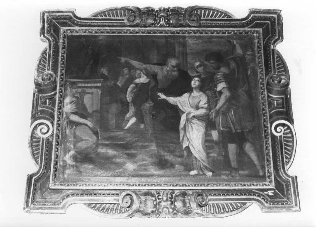 Santa Agnese rifiuta di adorare gli idoli (dipinto) - ambito bolognese (sec. XVII)