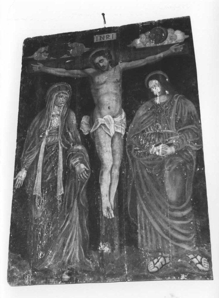 crocifissione (dipinto) - ambito marchigiano (fine sec. XVI)