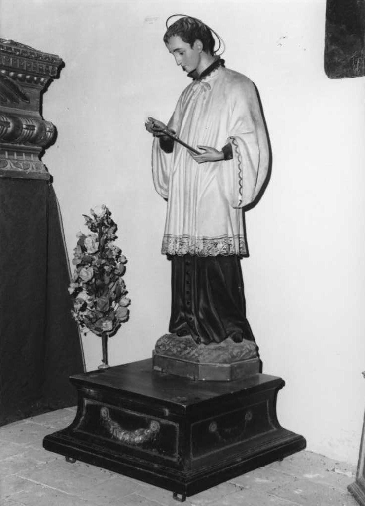San Luigi Gonzaga (scultura) - bottega marchigiana (sec. XIX)