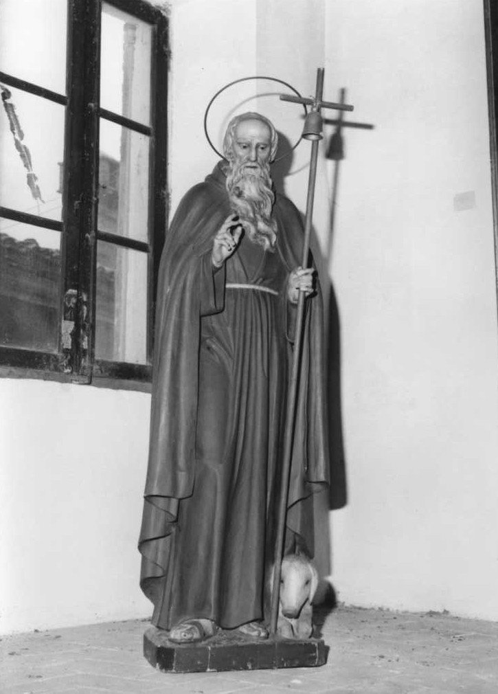 Sant'Antonio Abate (scultura) - bottega marchigiana (sec. XIX)