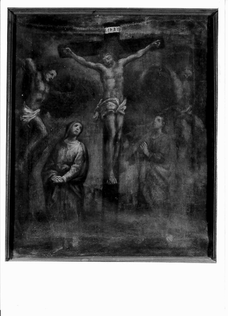stazione XII: Gesù innalzato e morto in croce (dipinto, elemento d'insieme) - ambito marchigiano (metà sec. XVII)