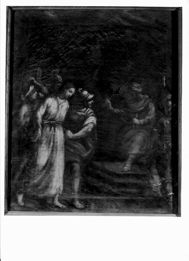 stazione I: Gesù condannato a morte (dipinto, elemento d'insieme) - ambito marchigiano (metà sec. XVII)