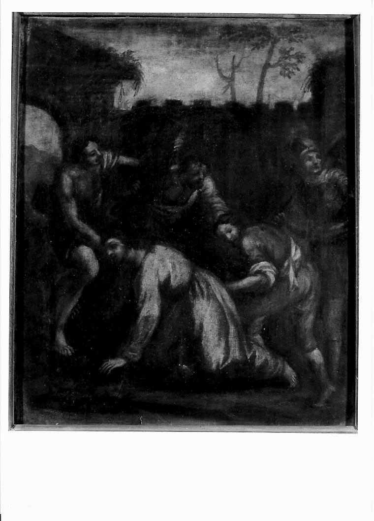 stazione III: Gesù cade sotto la croce la prima volta (dipinto, elemento d'insieme) - ambito marchigiano (metà sec. XVII)