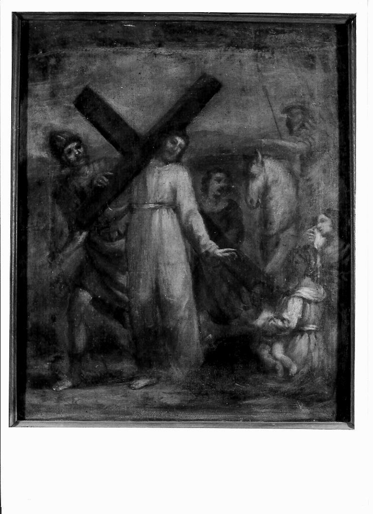 stazione VIII: Gesù consola le donne di Gerusalemme (dipinto, elemento d'insieme) - ambito marchigiano (metà sec. XVII)