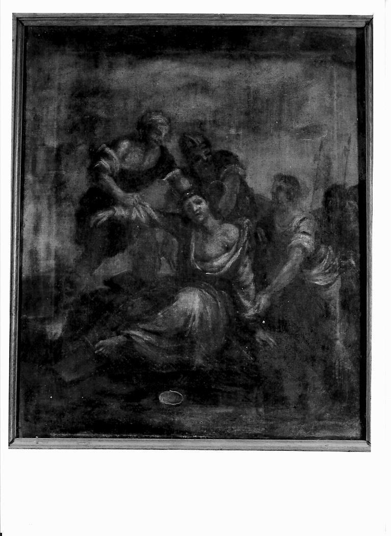 stazione X: Gesù spogliato e abbeverato di fiele (dipinto, elemento d'insieme) - ambito marchigiano (metà sec. XVII)
