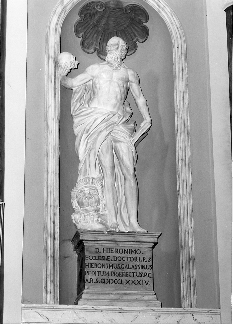 San Girolamo (statua) di Rodoloni Sarti Antonio (attribuito) (sec. XVIII)