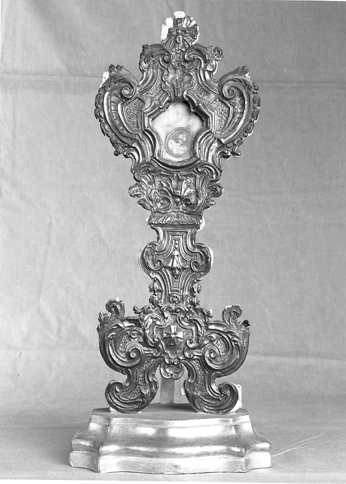 reliquiario - a ostensorio - bottega marchigiana (fine/inizio secc. XVIII/ XIX)