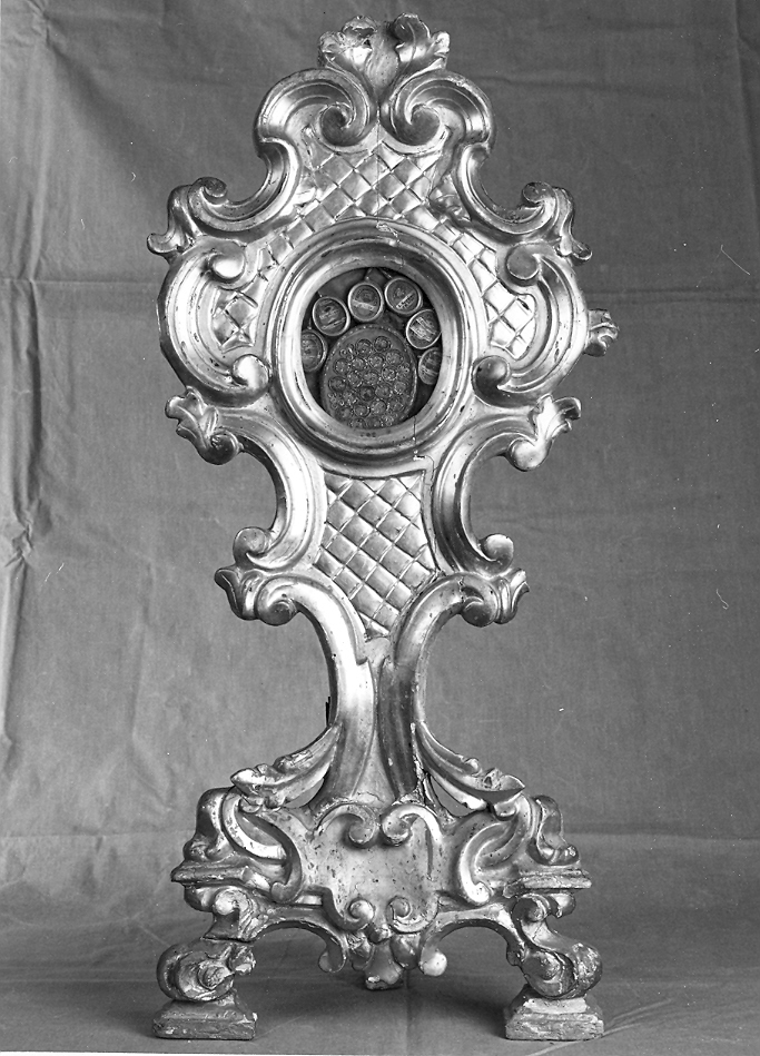 reliquiario - a ostensorio, serie - bottega marchigiana (sec. XVIII)