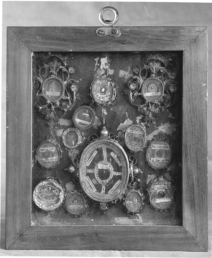 reliquiario - a tabella - bottega marchigiana (sec. XIX)