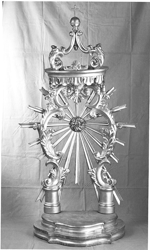 tronetto per esposizione eucaristica - bottega marchigiana (sec. XIX)