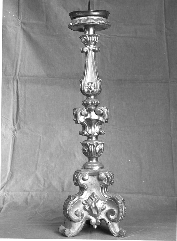 candelabro, serie - bottega marchigiana (seconda metà sec. XVIII)