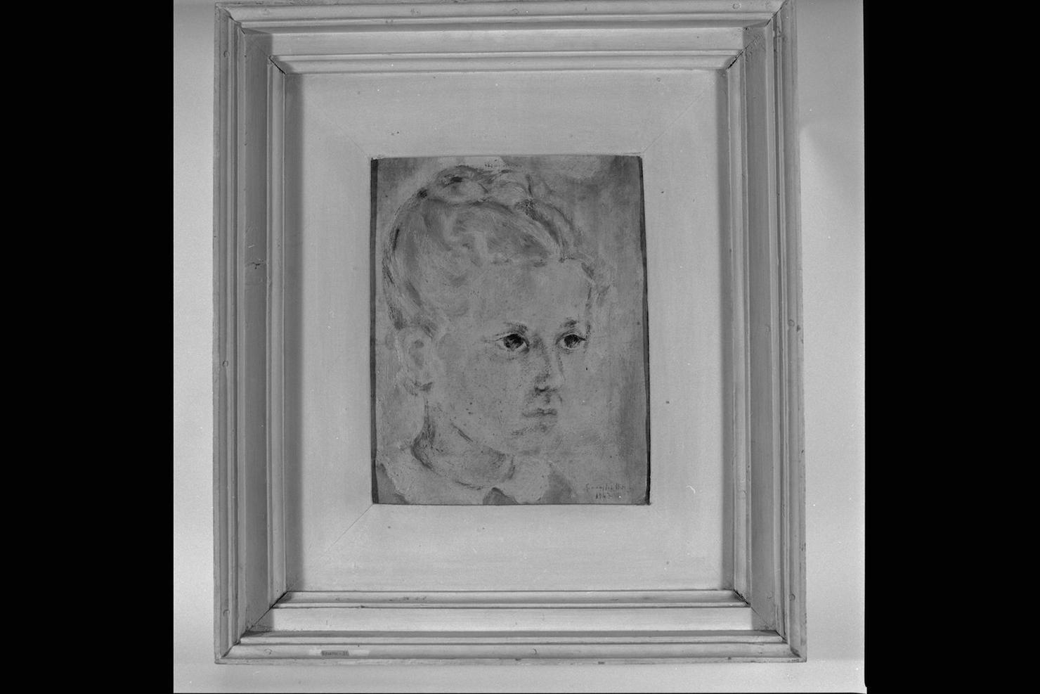 Testa di bimba, testa di fanciulla (dipinto) di Giaccaglia Wilma (sec. XX)