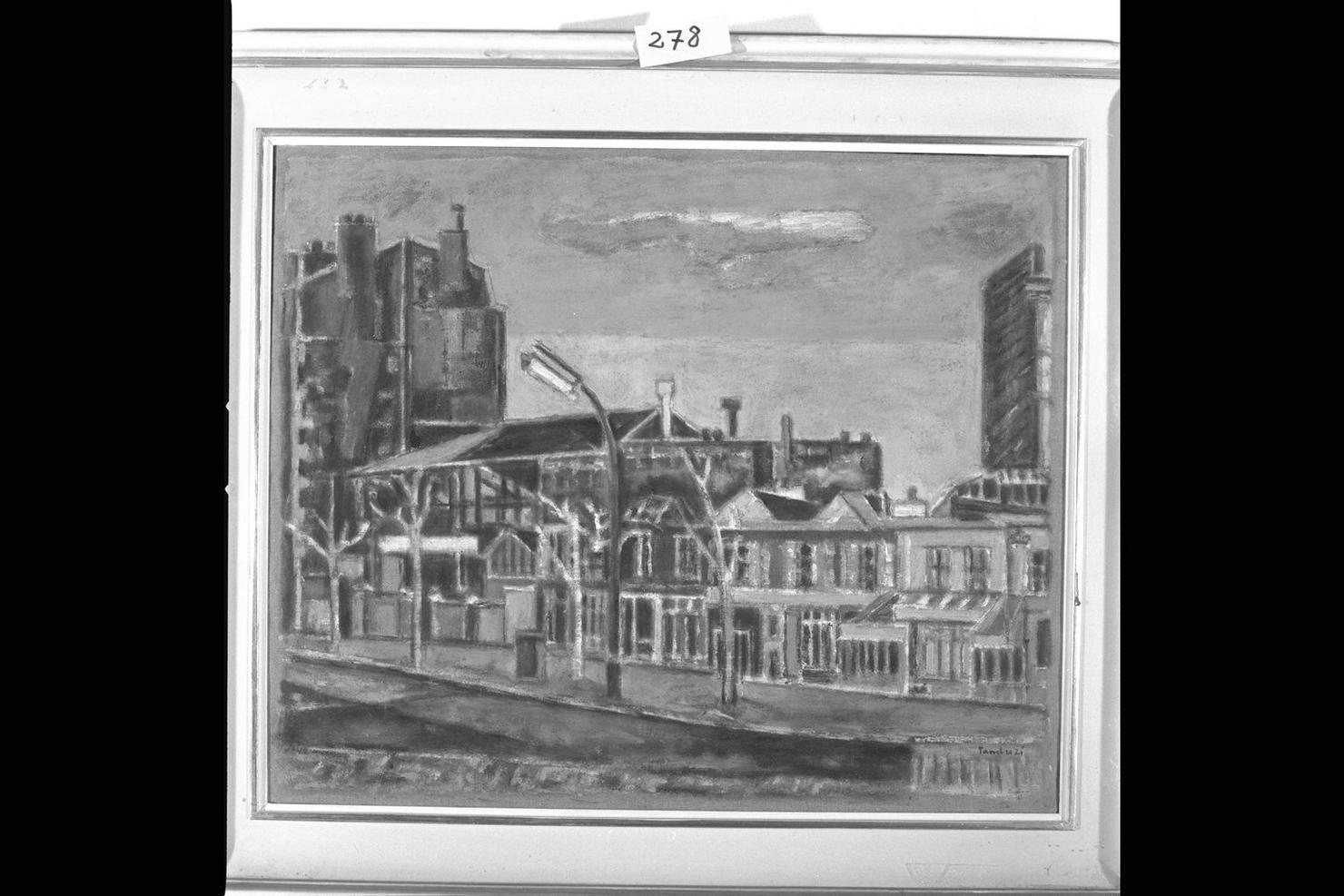 Motivo alla Bastille, veduta di città (dipinto) di Tamburi Orfeo (sec. XX)