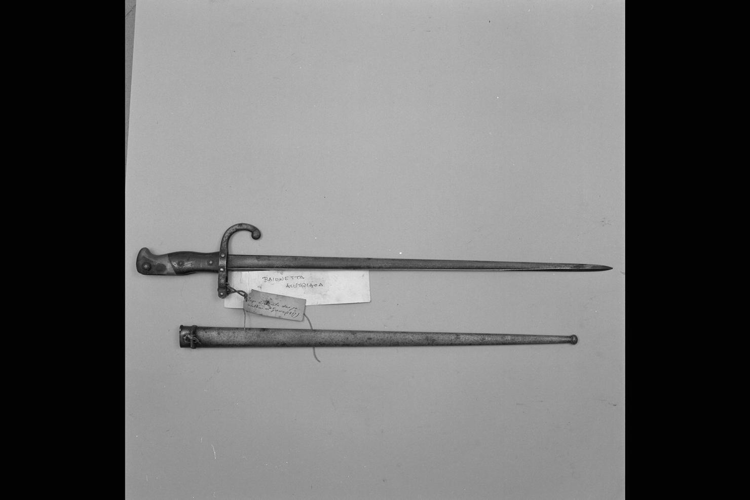 baionetta - manifattura austriaca, manifattura greca (sec. XIX)
