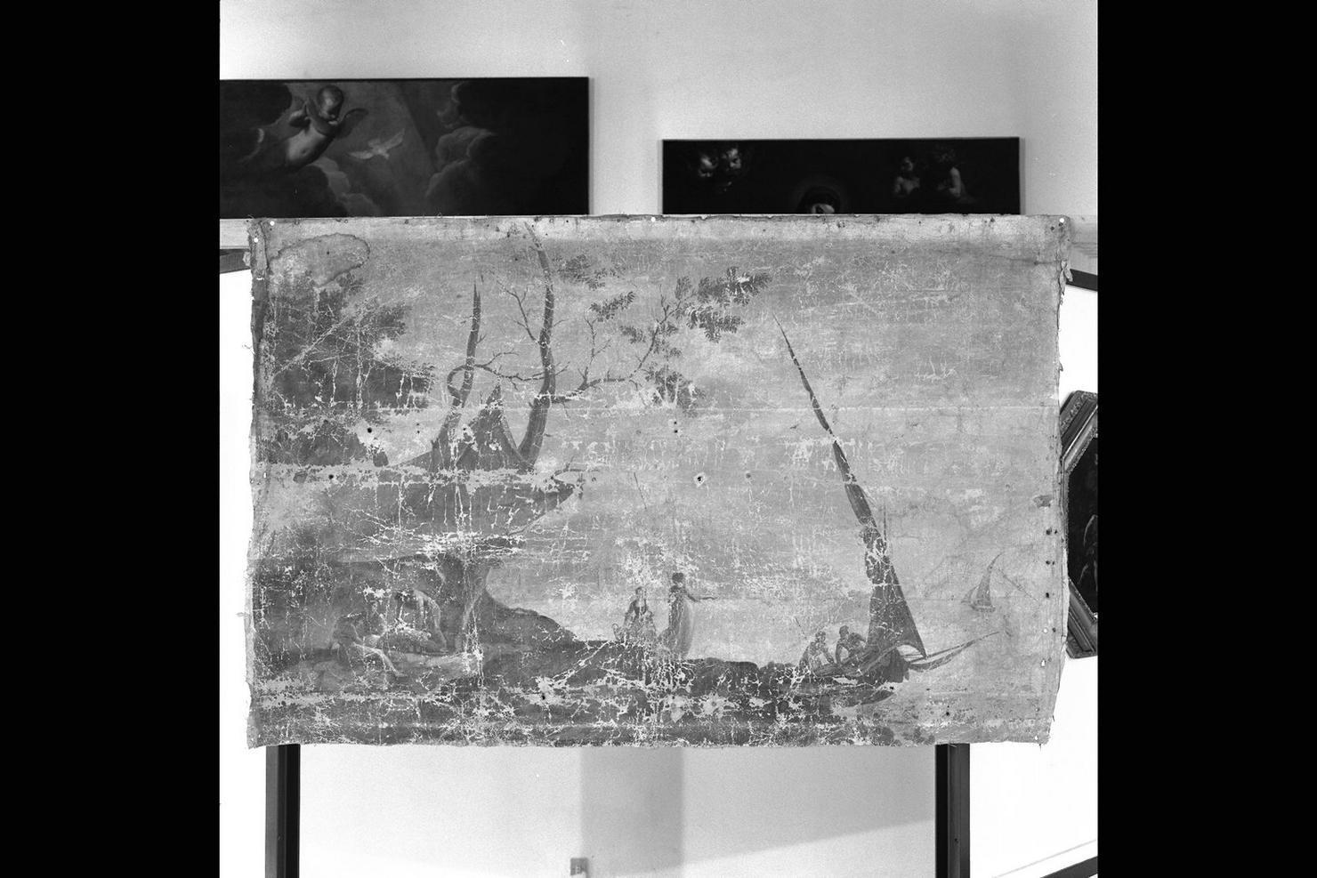 paesaggio marino (dipinto) - ambito marchigiano (sec. XIX)