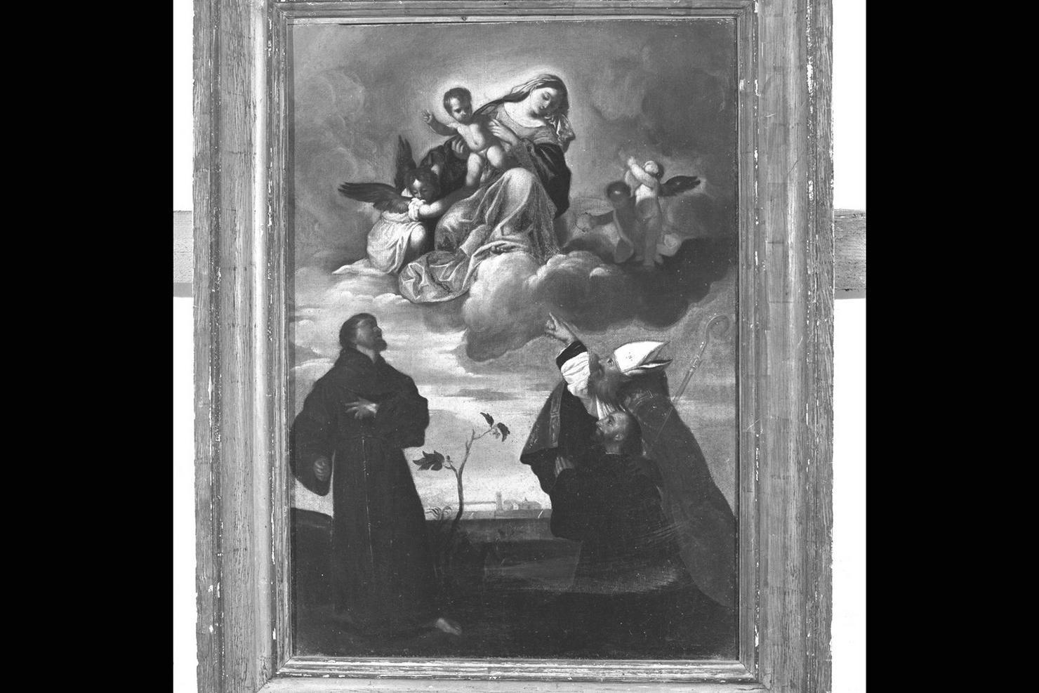 Madonna in gloria e Santi (dipinto) - ambito marchigiano (sec. XIX)