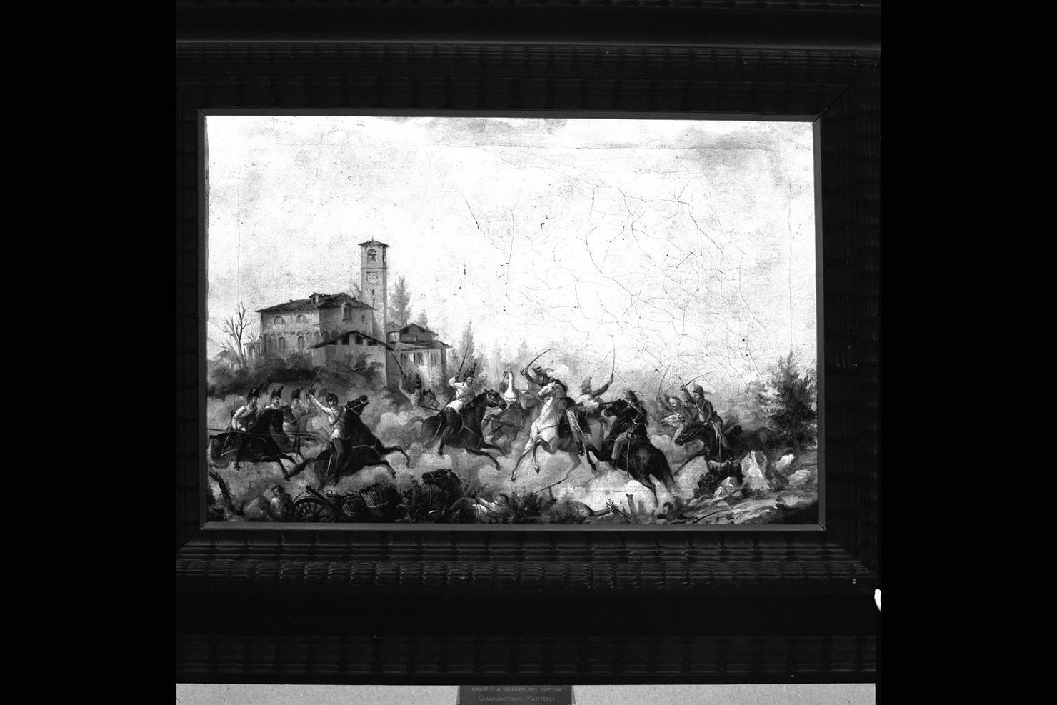 battaglia risorgimentale (dipinto) - ambito marchigiano (sec. XIX)