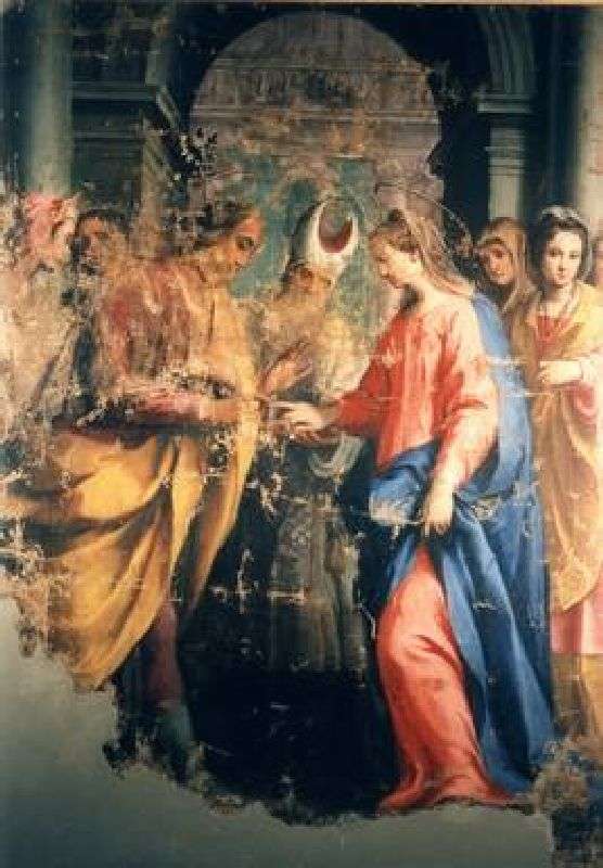 Sposalizio di Maria Vergine (dipinto) - ambito marchigiano (sec. XVII)