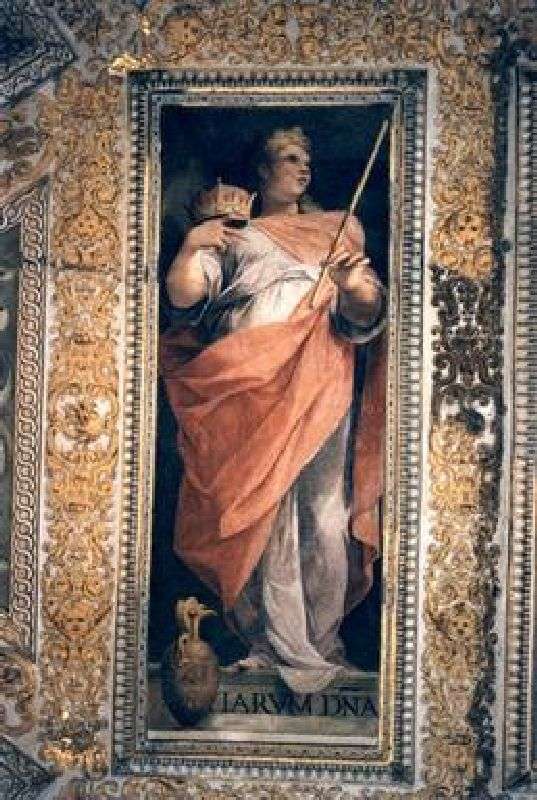 allegoria della Sapienza Umana (dipinto, elemento d'insieme) di Roncalli Cristoforo detto Pomarancio (e aiuti) (primo quarto sec. XVII)