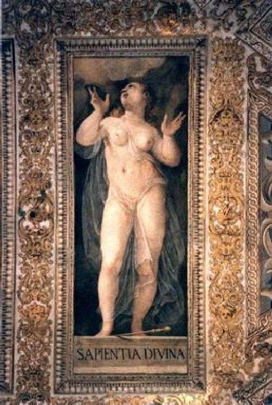 allegoria della Sapienza Divina (dipinto, elemento d'insieme) di Roncalli Cristoforo detto Pomarancio (e aiuti) (primo quarto sec. XVII)
