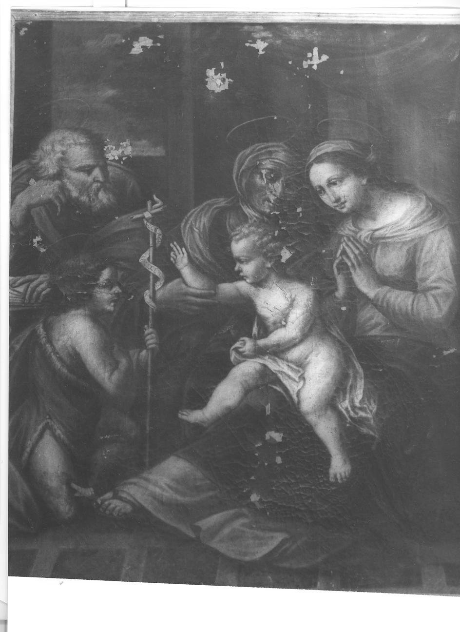 Sacra Famiglia con San Giovannino e Santa Elisabetta (dipinto) - ambito marchigiano (sec. XVII)