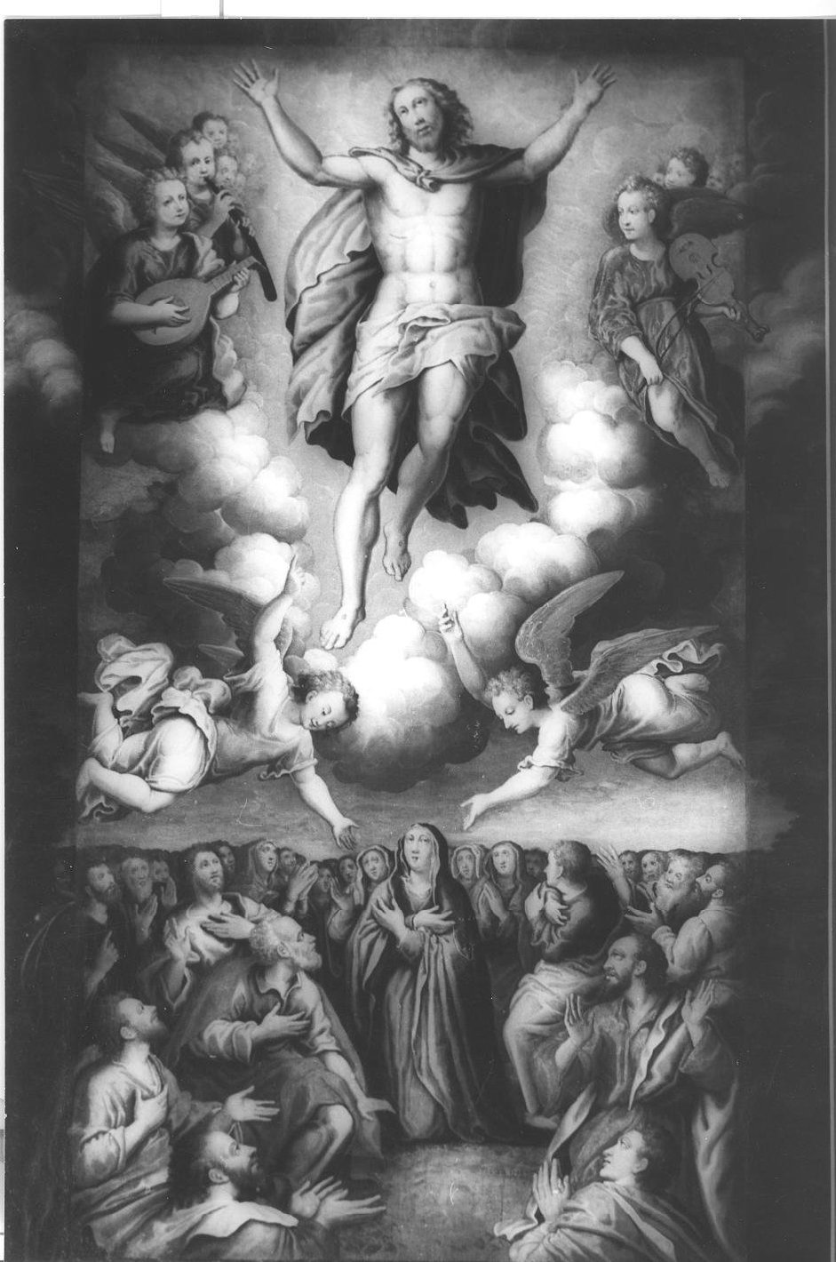 ascensione di Cristo (dipinto) di Ramazzani Ercole (sec. XVI)