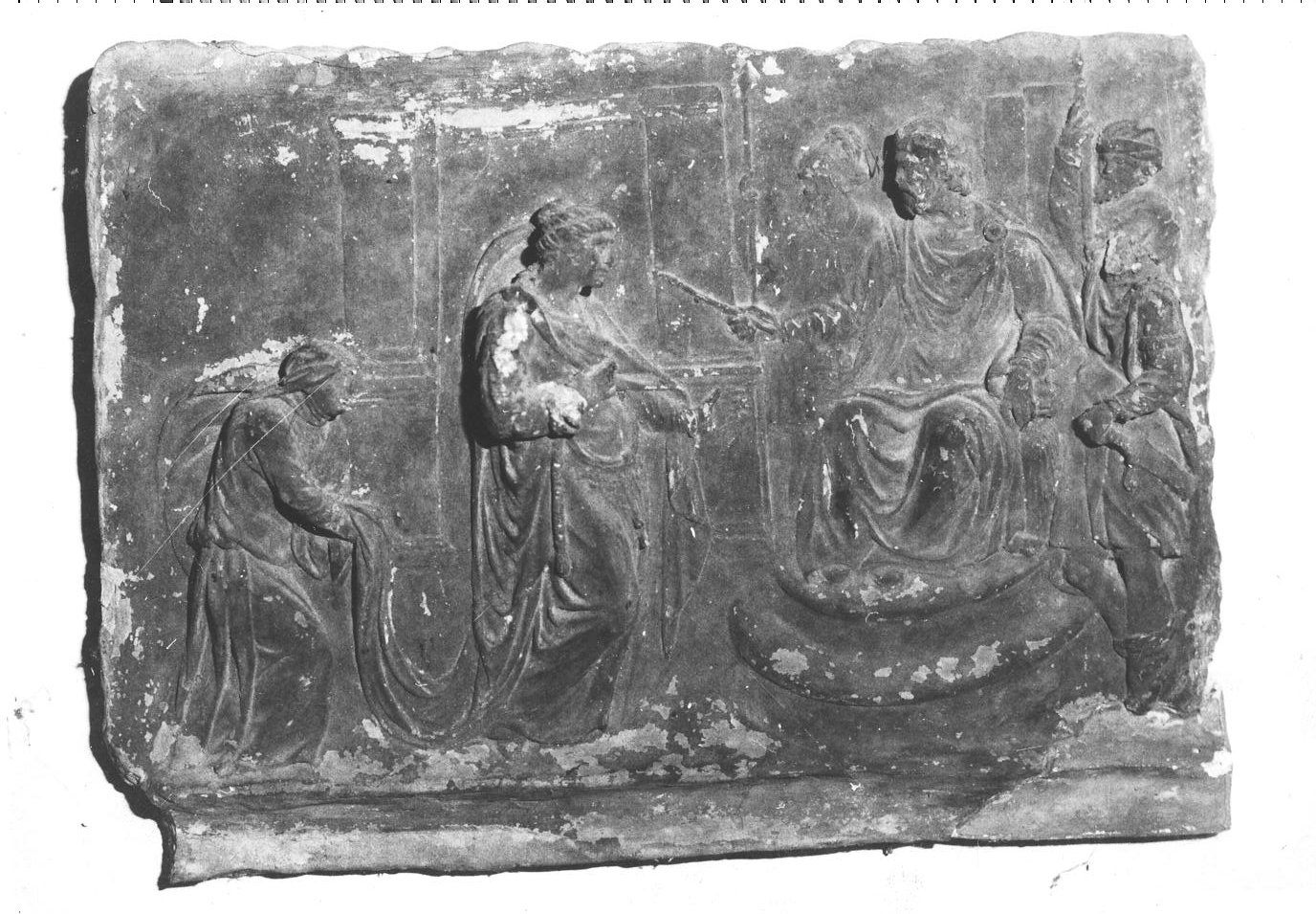David e Abigail (formella) di Calcagni Antonio di Bernardino (secc. XVI/ XVII)