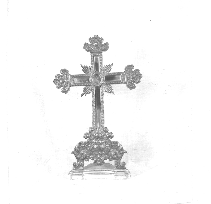 reliquiario - a croce - bottega marchigiana (sec. XVIII)