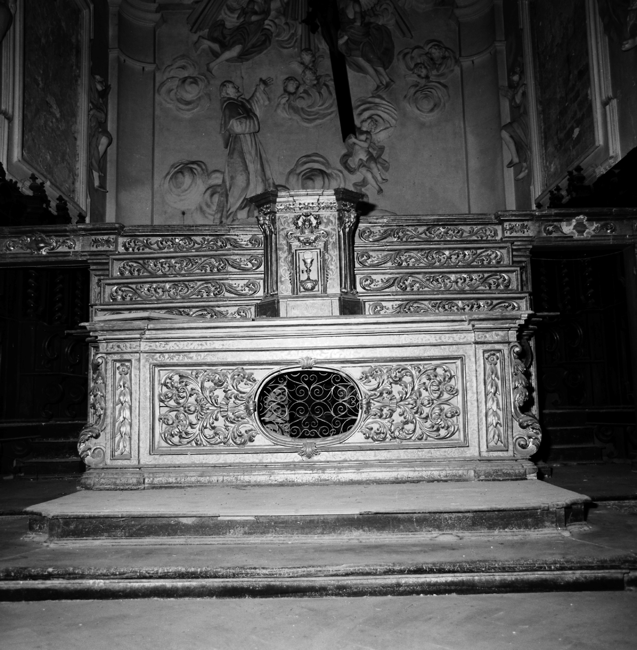 gradino d'altare, serie - bottega marchigiana (fine/inizio secc. XVII/ XVIII)