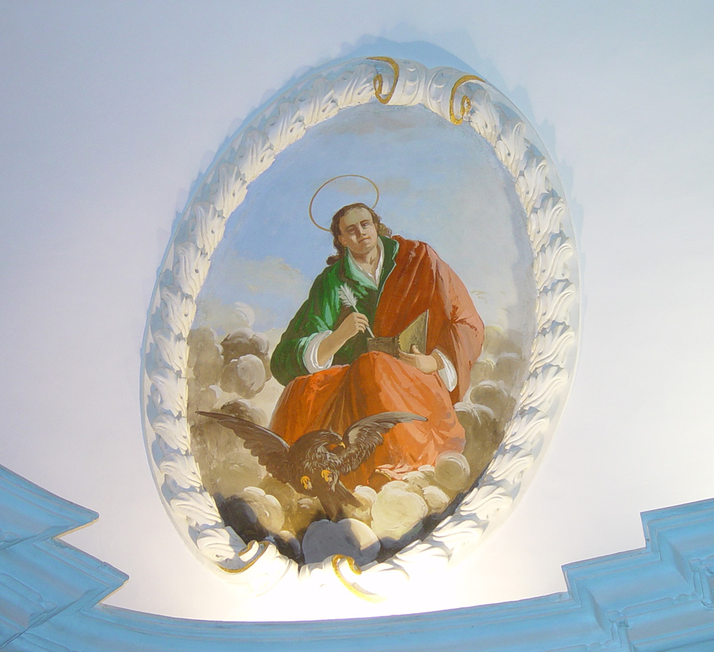 San Giovanni Evangelista (dipinto, ciclo) di Barchiesi Tito (sec. XX)