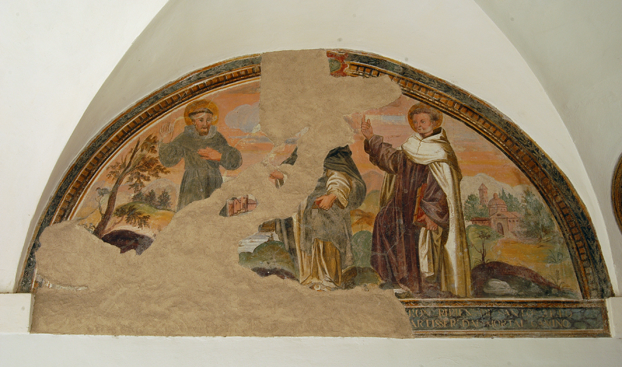 Gesù e santi martiri (dipinto, ciclo) di Nardini Dioniso (attribuito), Fabrizi Fabrizio (attribuito) (inizio sec. XVI)
