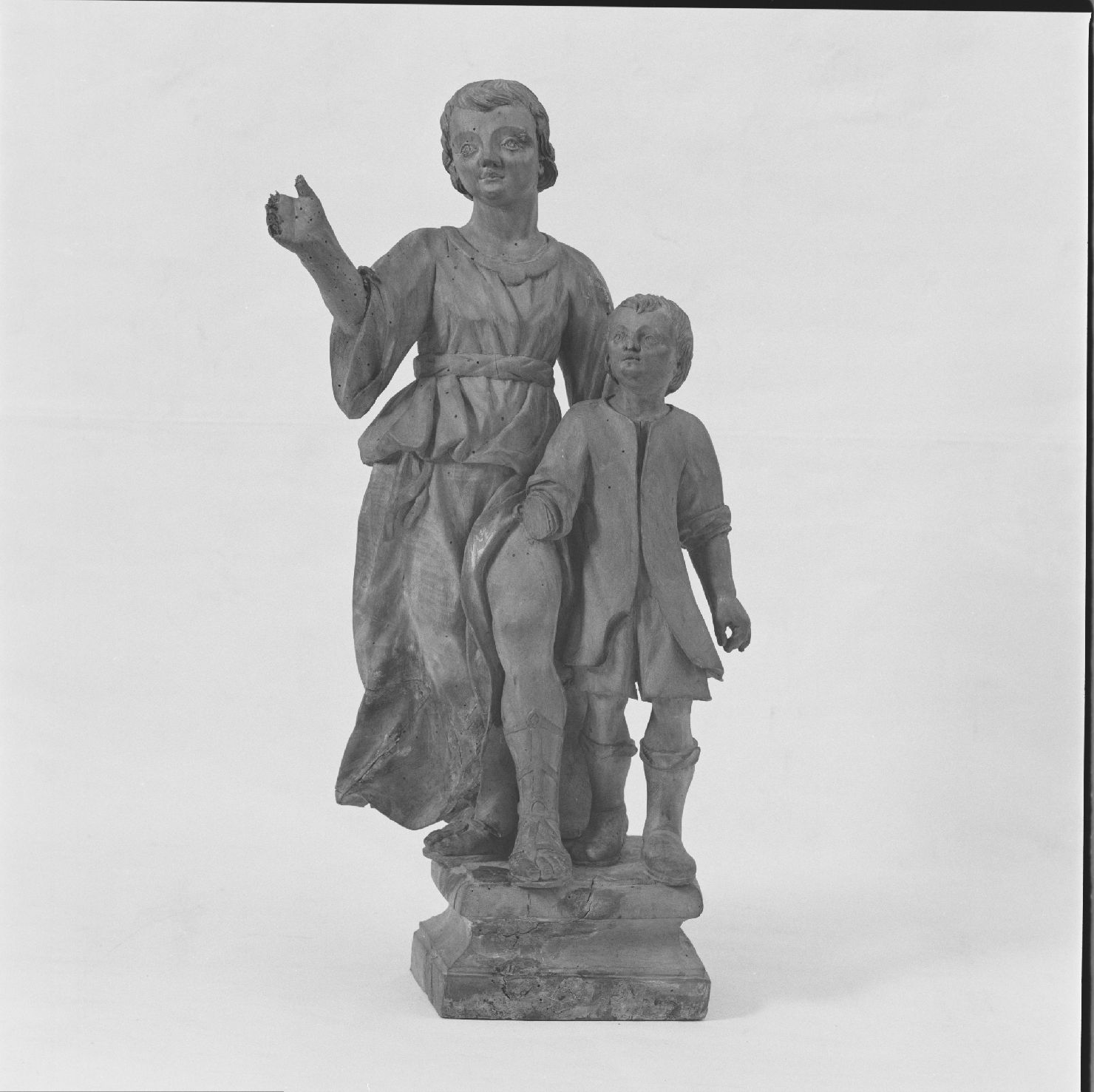 Tobia e l'Angelo (statua) - bottega marchigiana (sec. XVII)