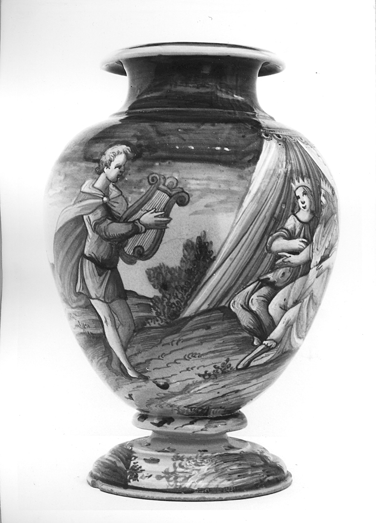 David alla corte di Saul (vaso) di Patanazzi Alfonso (bottega) (fine/inizio secc. XVI/ XVII)